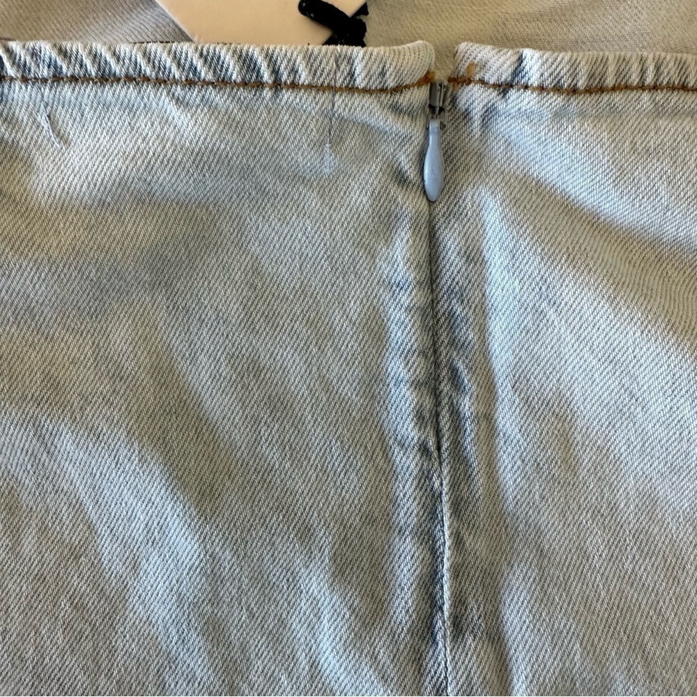 NWT WeWoreWhat Cut Out Mini Skirt super light denim women sizes S and M - Picture 8 of 11